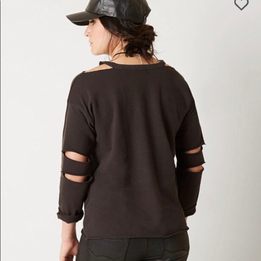 SOLD!! Gilded Intent distressed sweatshirt - Picture 2 of 7