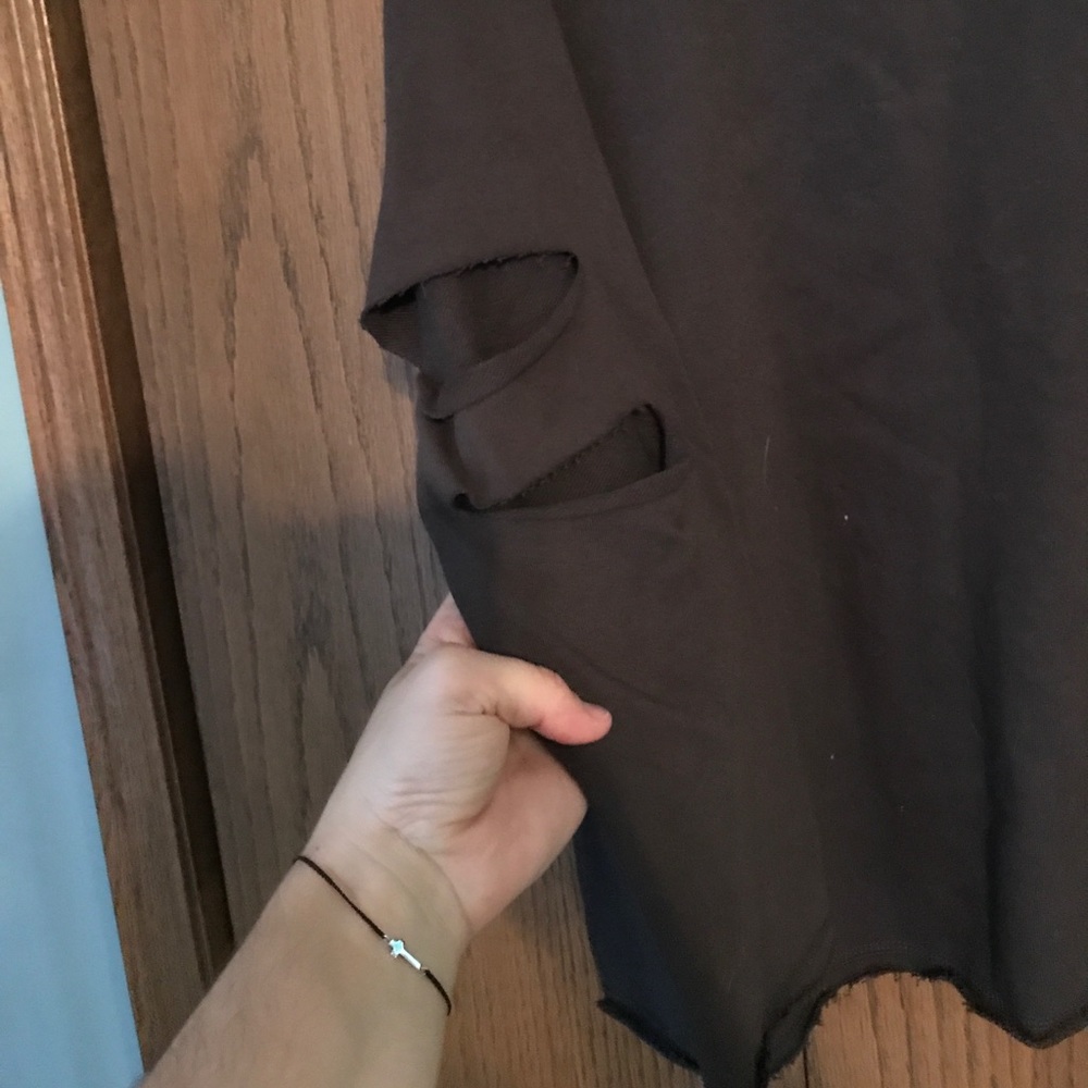 SOLD!! Gilded Intent distressed sweatshirt - Picture 5 of 7