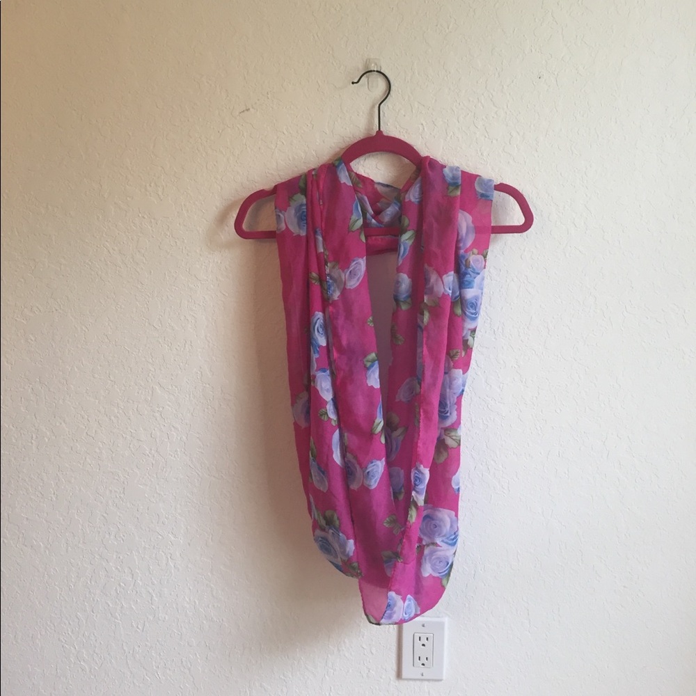 Flower rose sheer Infinity scarf!!