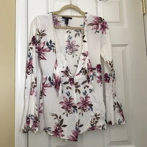 Tie front floral Forever 21 Romper
