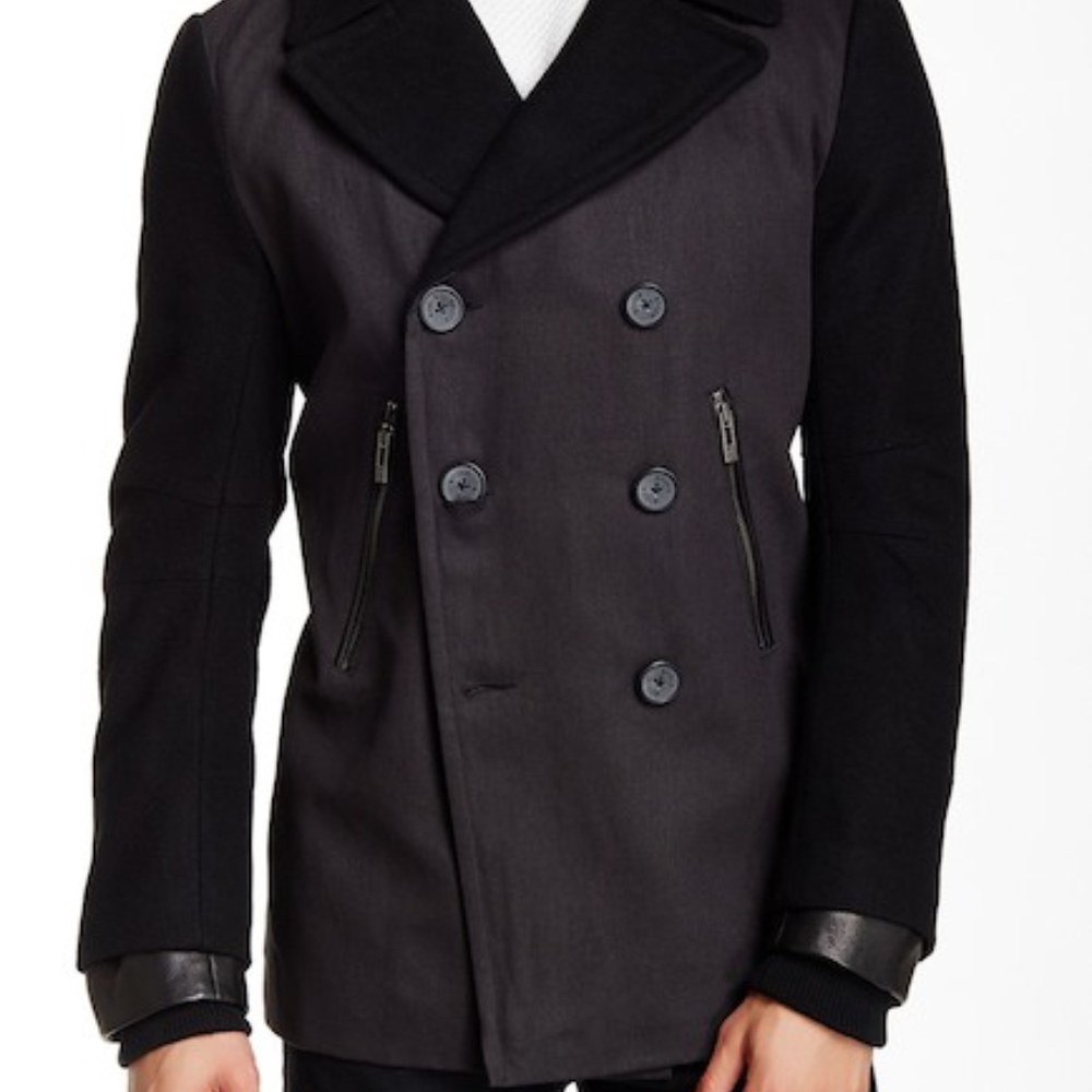 Rogue Pier 40 Genuine Leather Trim Peacoat