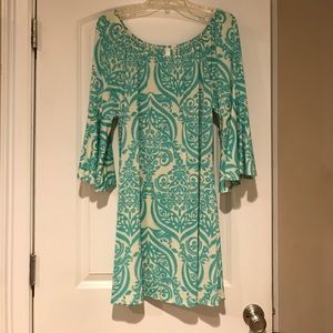 Cezanne Aqua and Cream Dress. Worn Once. Size M/L.