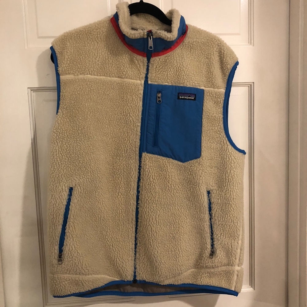 Patagonia vest - red blue white