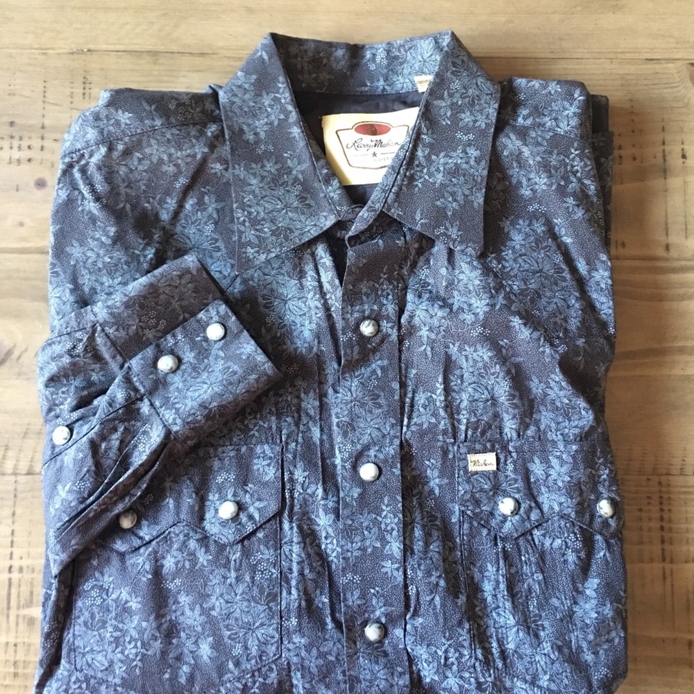 Larry Mahan Men’s Western Snap Shirt, XXL