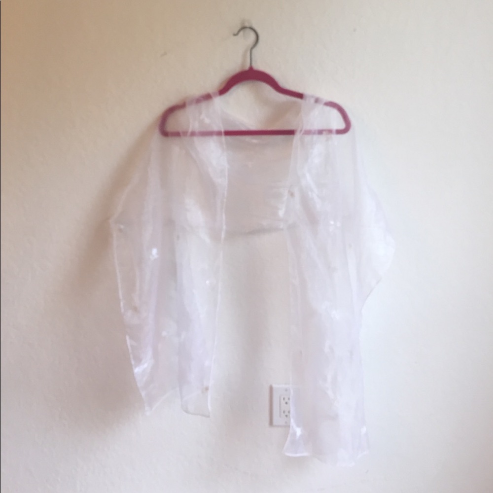 Flower Sparkle/Glitter Sheer Scarf