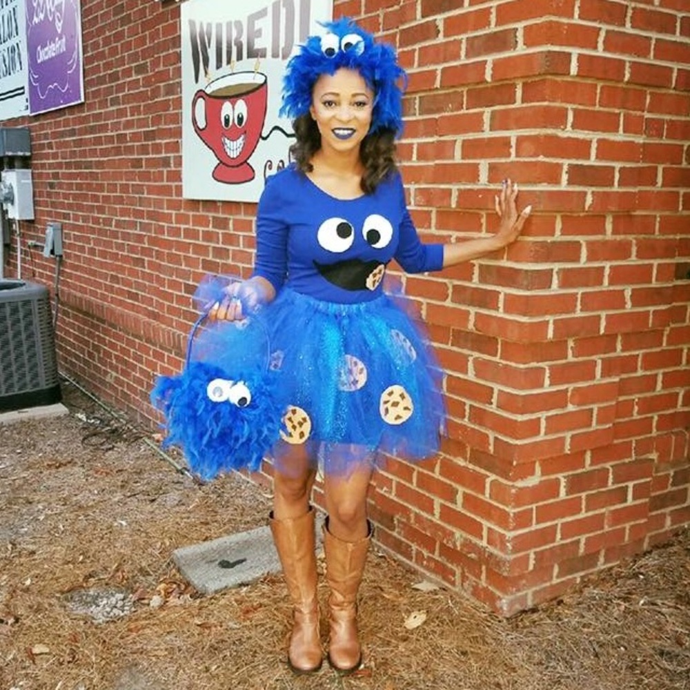Handmade Cookie Monster Costume Women's Size S