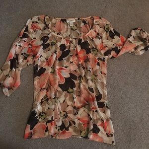 Ann Taylor Loft Floral Blouse