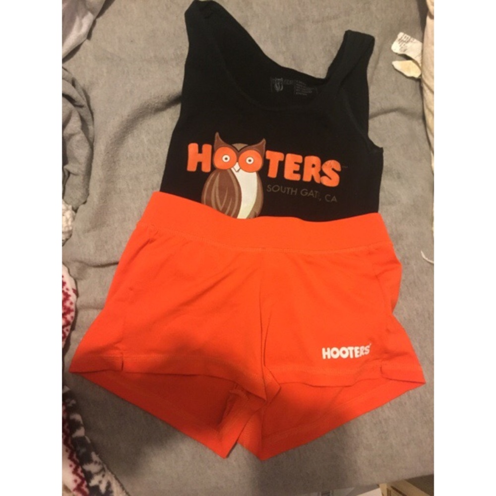 Hooters Uniform Black and Orange XS