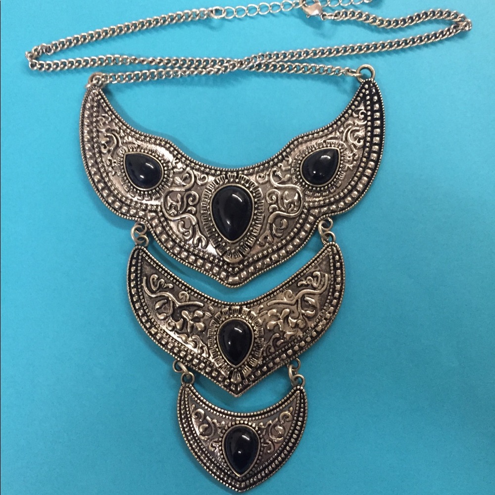 Unique tiered statement necklace from India