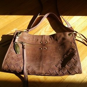 Lucky Brand Brown leather crossbody purse