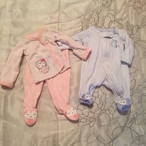 Preemie Girl  Owl Bundle