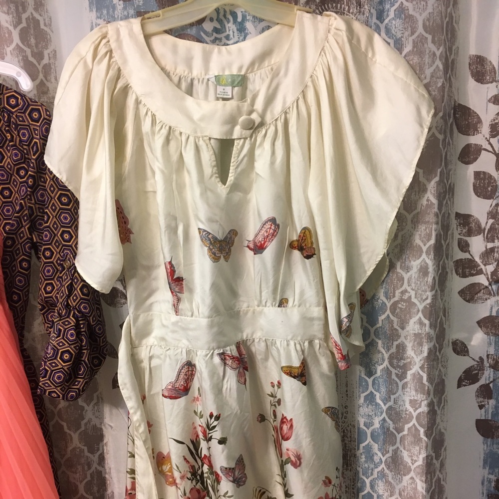 Cream Butterly Dress