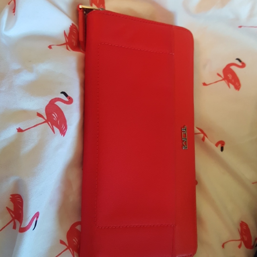 TUMI wallet in Hot Pink