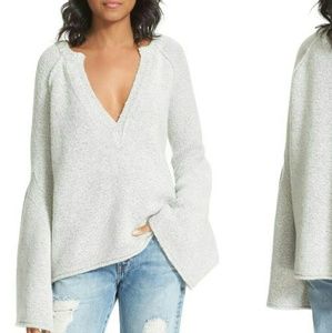Free People Bell Sleeve Ivory Sweater