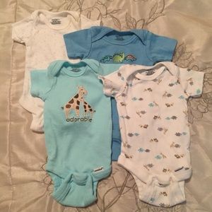 Set of Four Newborn Onesies