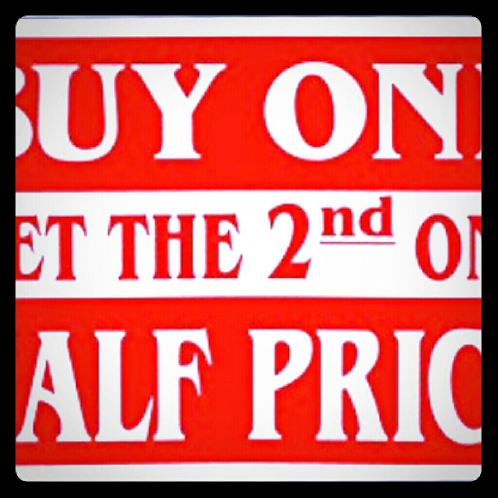 Buy one get one half off-entire closet