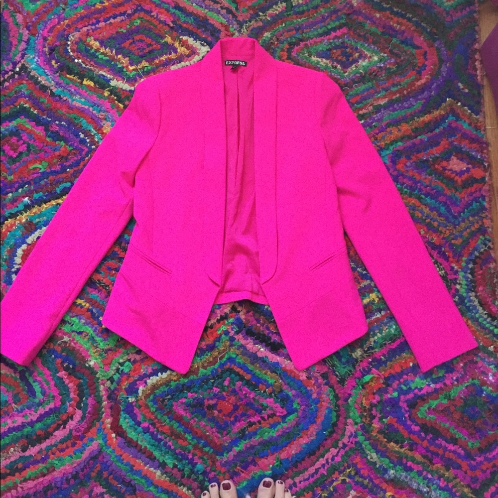 Hot pink express blazer size 4