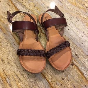 Rock candy leather sandals