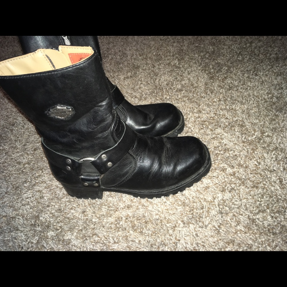 Harley Davidson motor cycle riding boots black 6.5