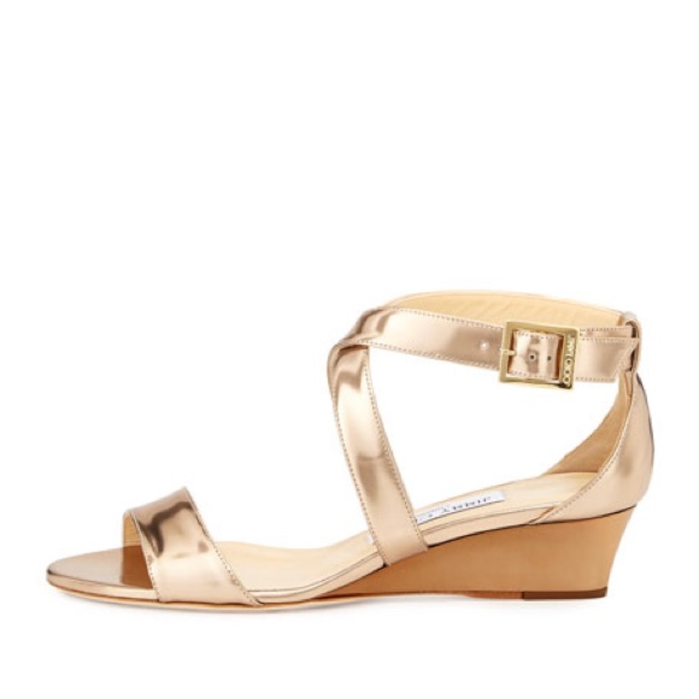 Jimmy Choo Chiara Demi Wedge Crisscross Sandal - Picture 2 of 8