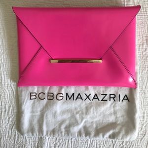 BCBGMaxAzria hot pink envelope clutch - with tags