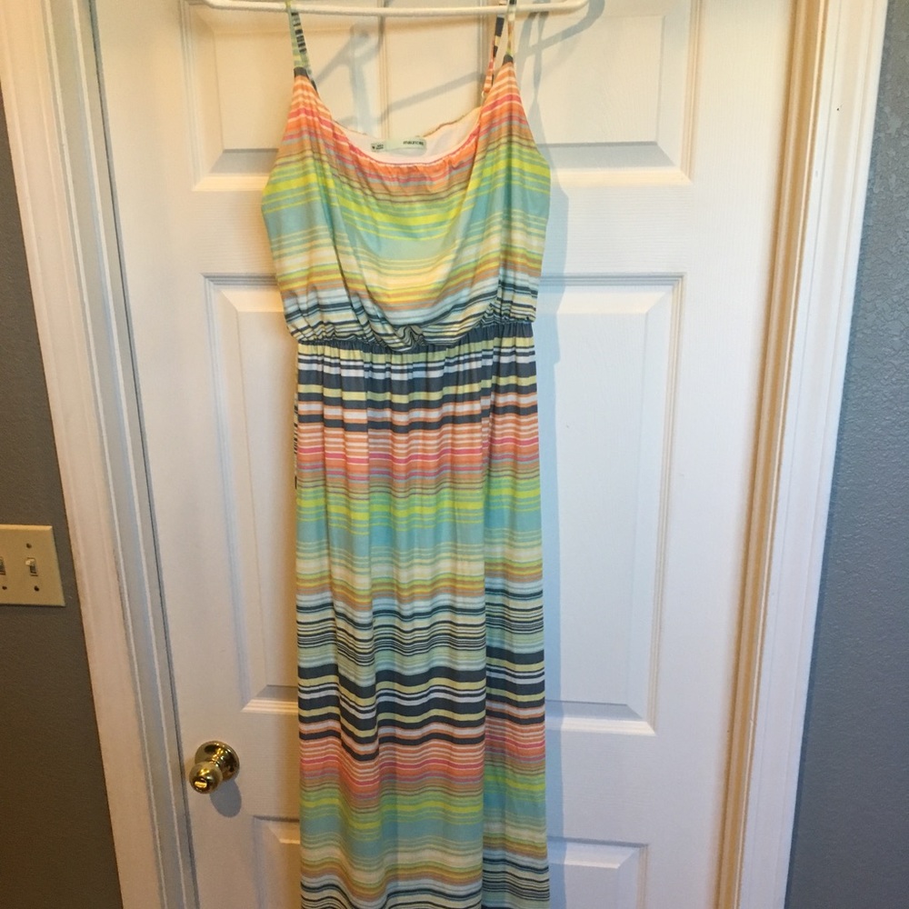 Soft, pastel, striped maxi, excellent condition