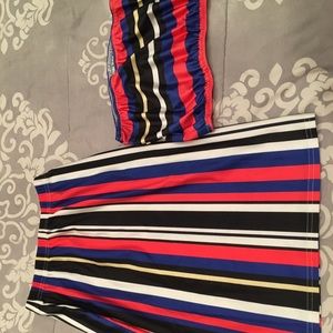 Two piece striped set