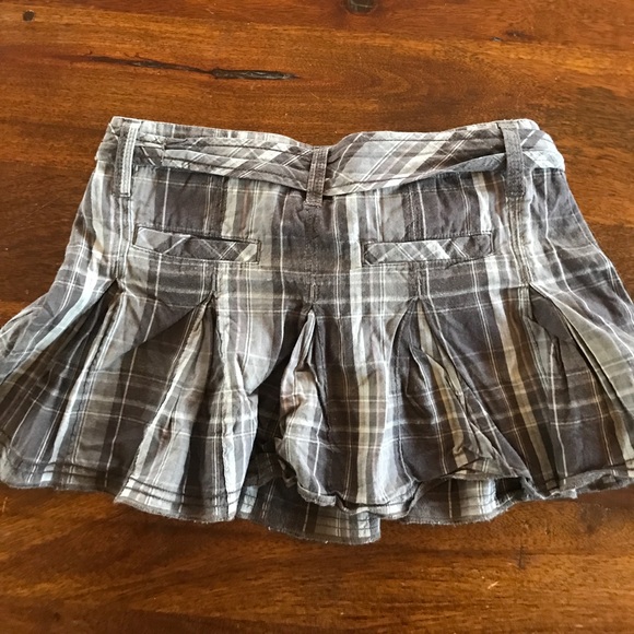 LN Abercrombie sz 16 Plaid Brown Mini Skirt XS 0 - Picture 2 of 3