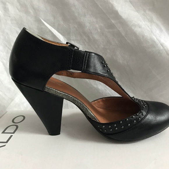Aldo black studded heels - Picture 3 of 6