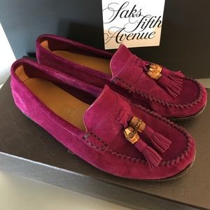 GUCCI Suede Driving Moc Loafers