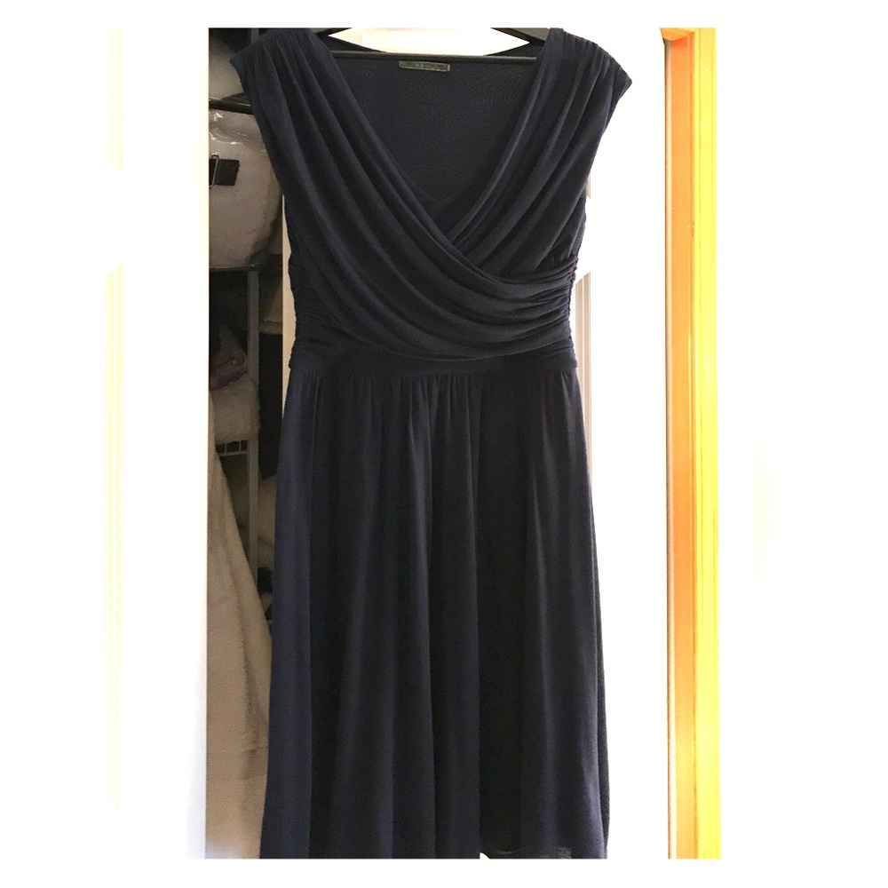 Anthropology Navy Blue Dress