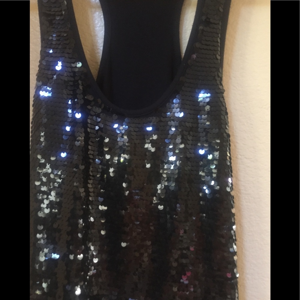 BLACK SEQUIN COCKTAIL TOP - Picture 8 of 8