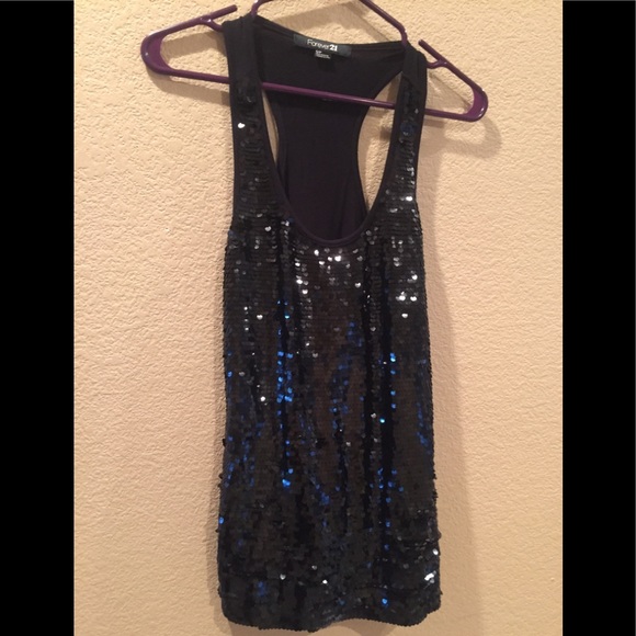 BLACK SEQUIN COCKTAIL TOP - Picture 6 of 8