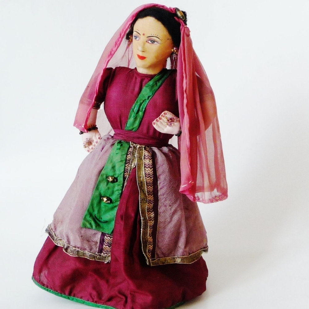 India Costume Doll Bollywood 1960s Collectible