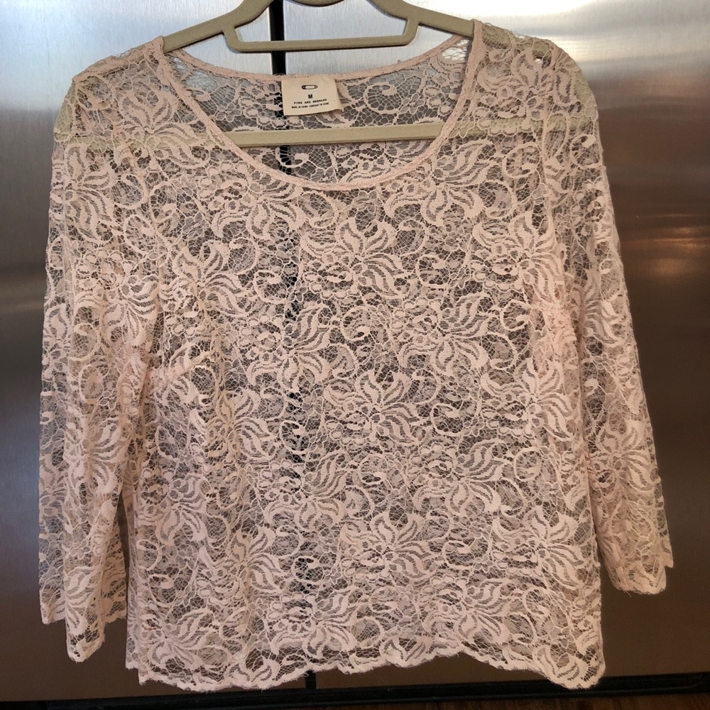 Lace long sleeve top
