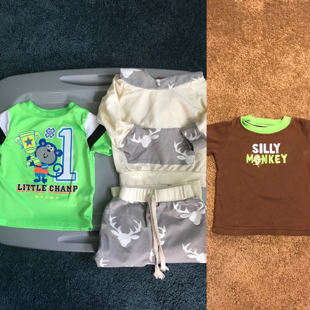 Set of Baby Catpapa  and one Shirt Garanimals