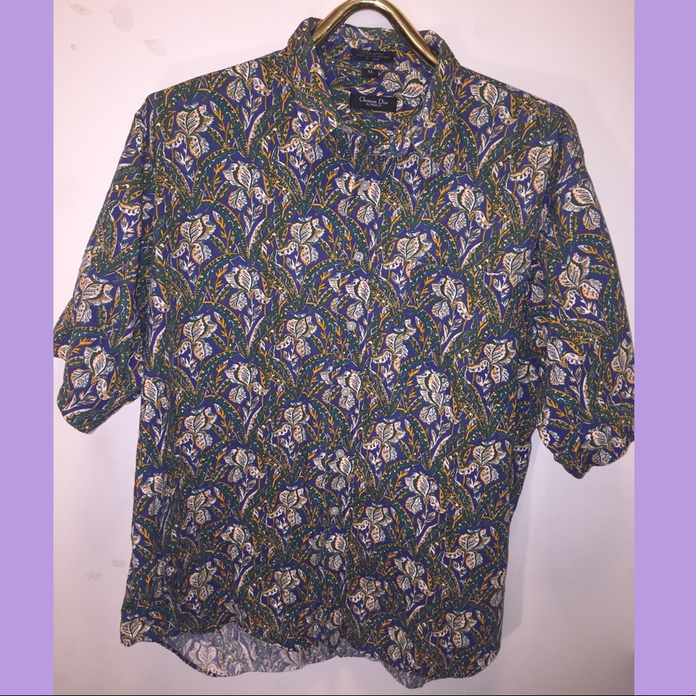 Vintage Christian Dior:  Jungle Print Button Up