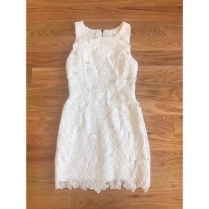 ASTR Textured White Dress