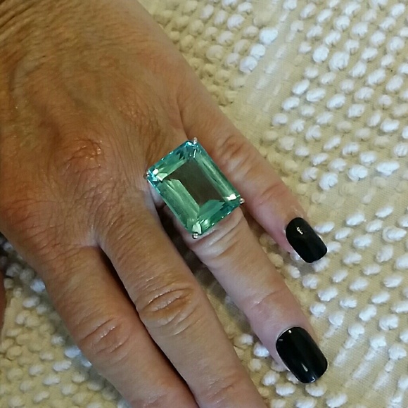 Estate Jewelry - Estate Vintage 42 CT Blue Topaz Quartz/SALE!