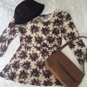 Floral Peplum Blouse