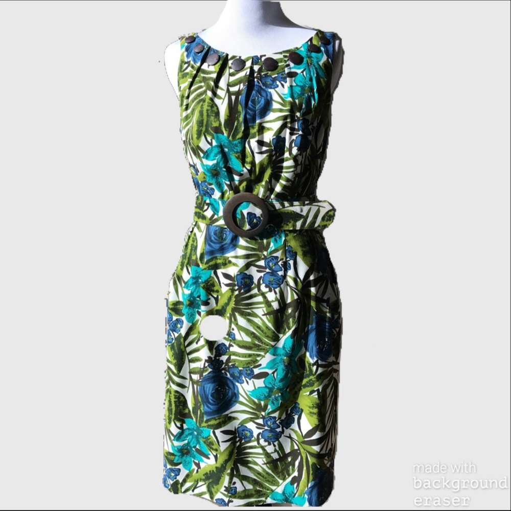 Alyx Sleeveless Floral Sheath Dress.