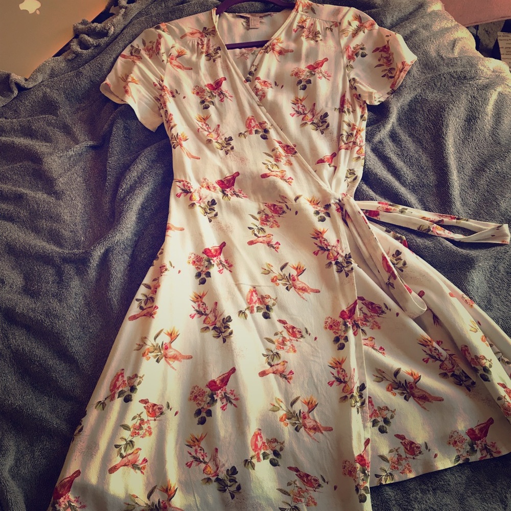 Floral wrap dress