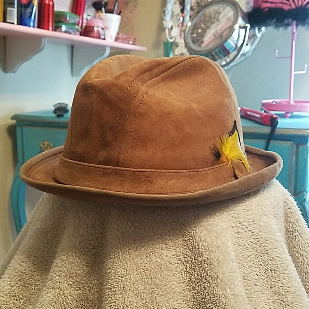 Suede outdoorsman fedora