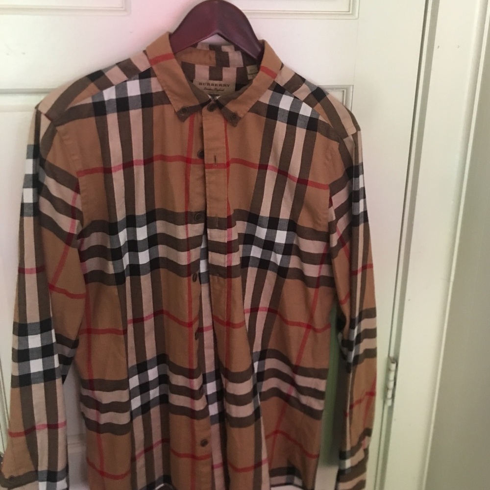 Burberry Flannel. Button-Down. Worn once