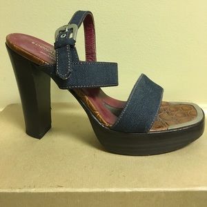 Donald J Pliner Qatar collection denim sandals