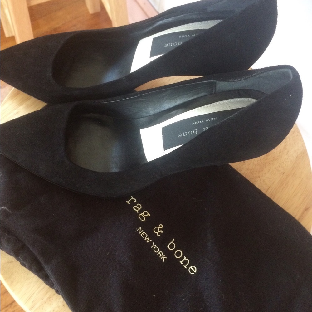 Rag & Bone Black Suede Heels