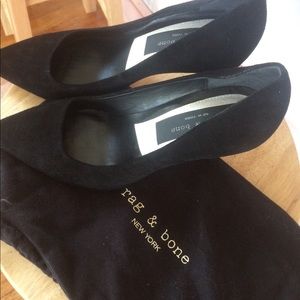 Rag & Bone Black Suede Heels