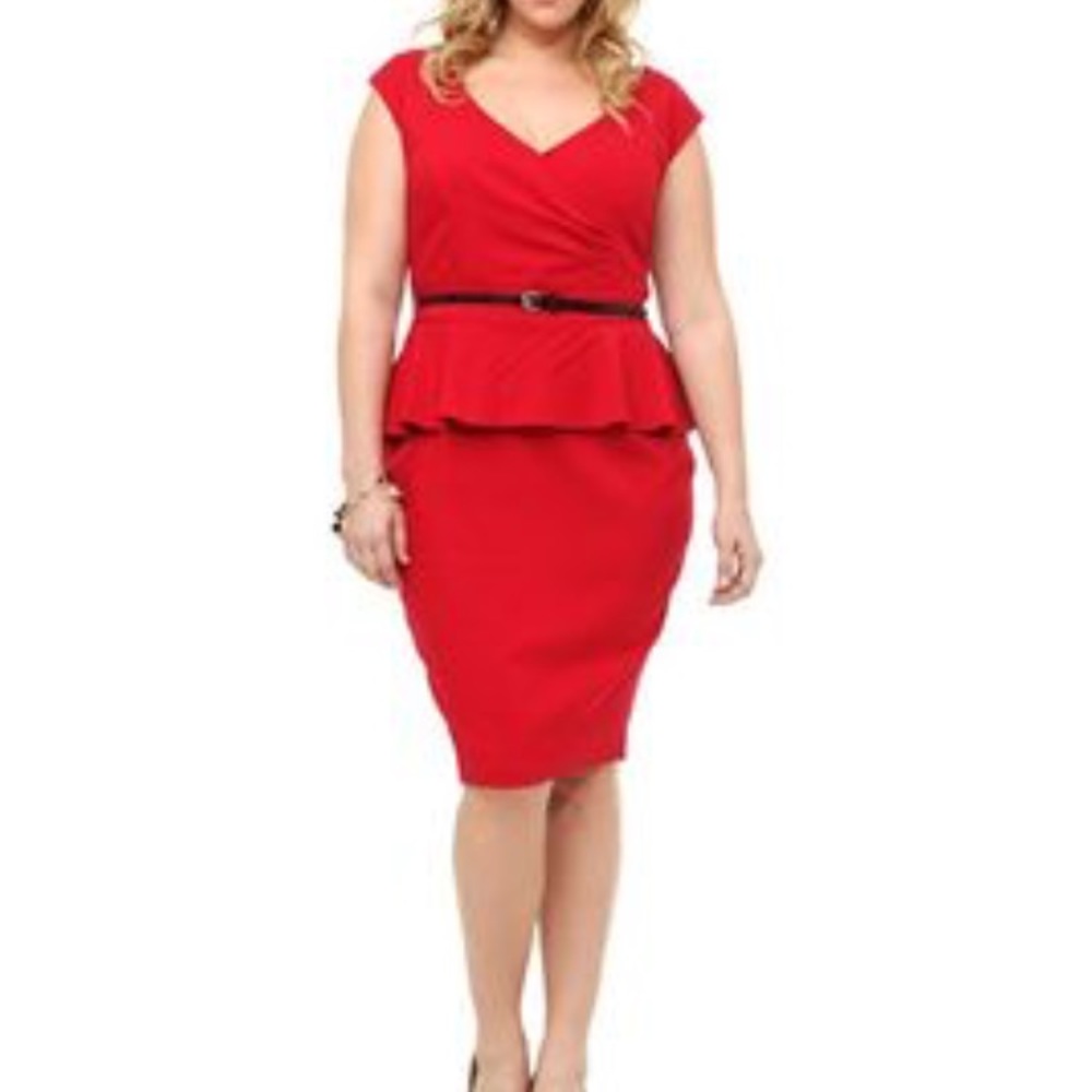 Torrid Red Peplum Dress