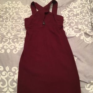 Burgundy dress