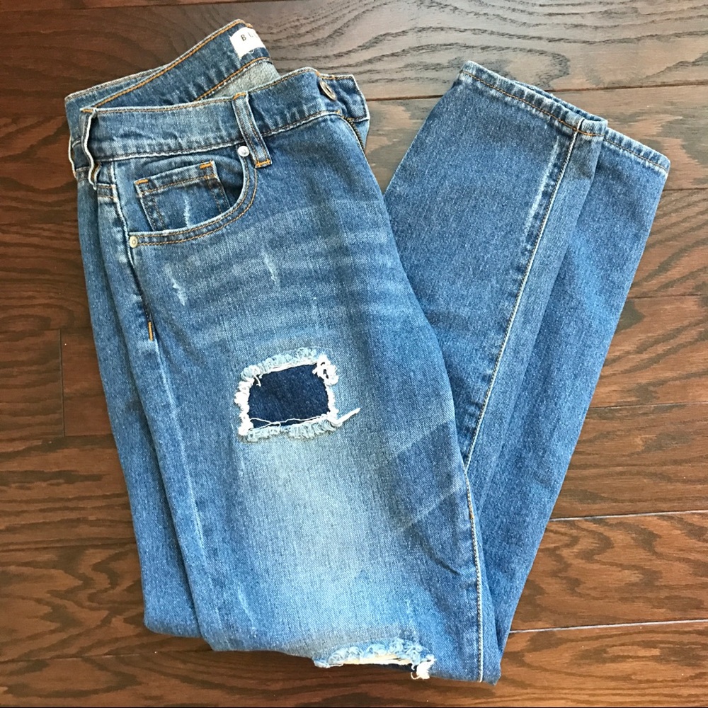 Patched Mom Jeans